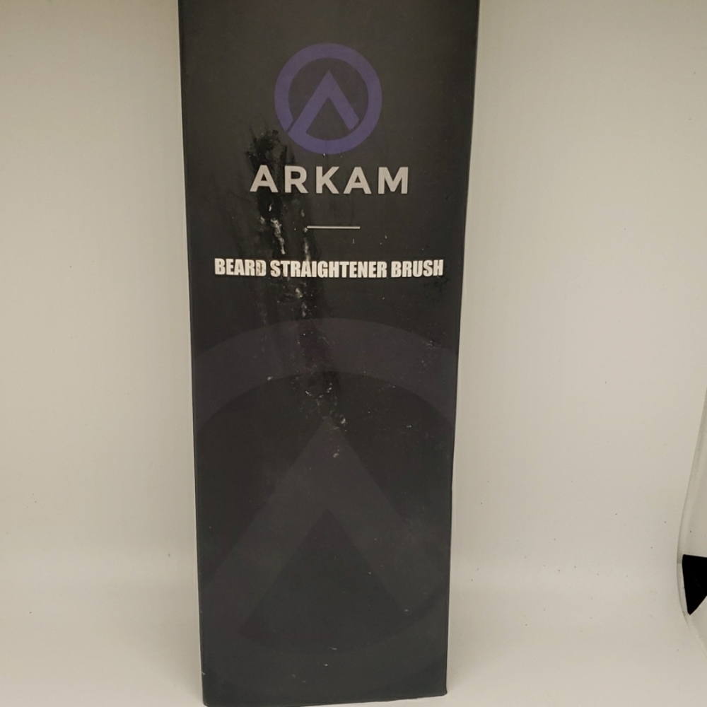 NEW IN PACKAGE Arkam Ionic Beard Straightener Brush Black